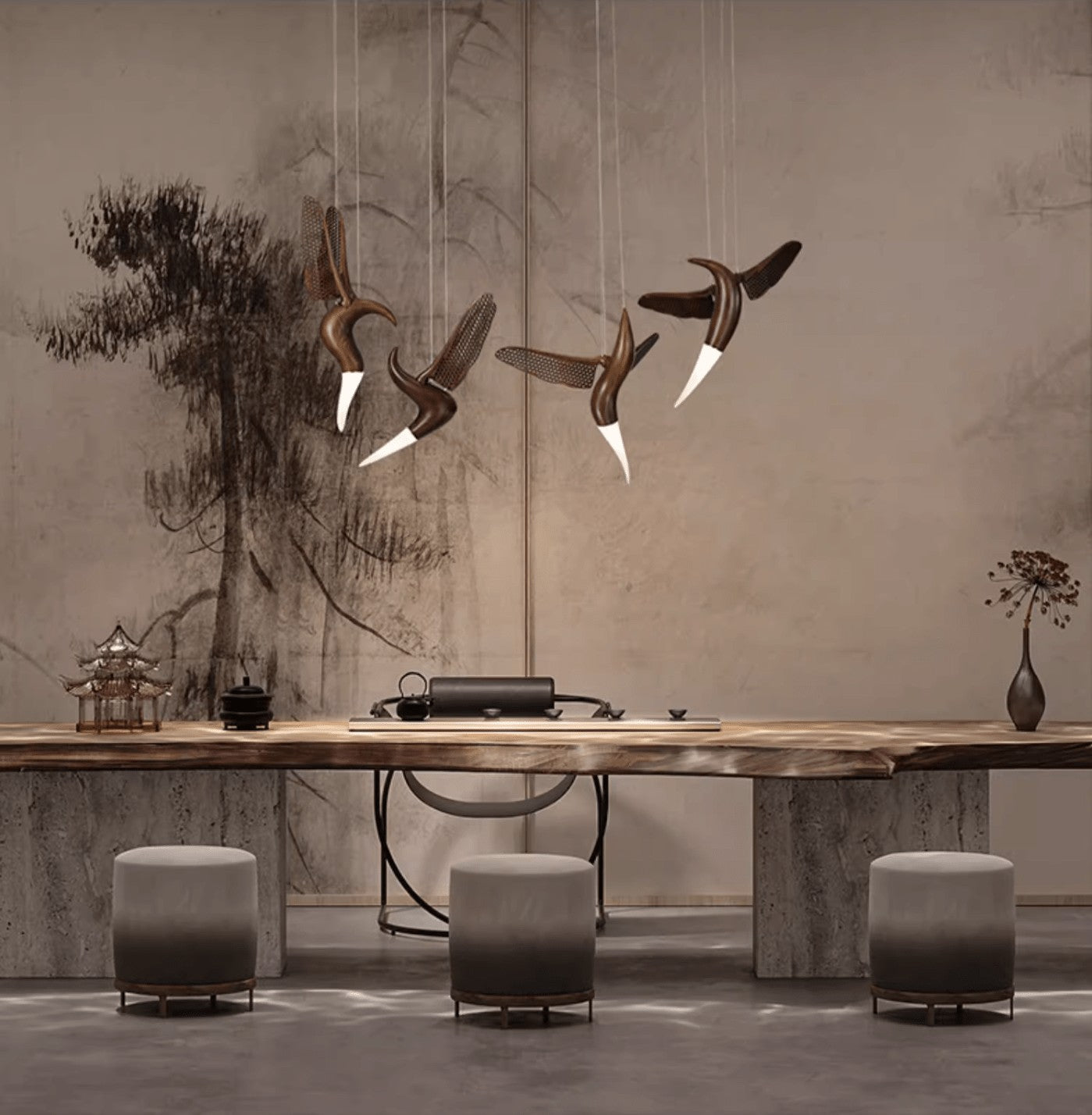 Avian Flight Sculptural Pendant Light