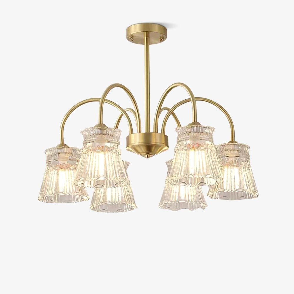 Frosted Crystal Cascade Chandelier