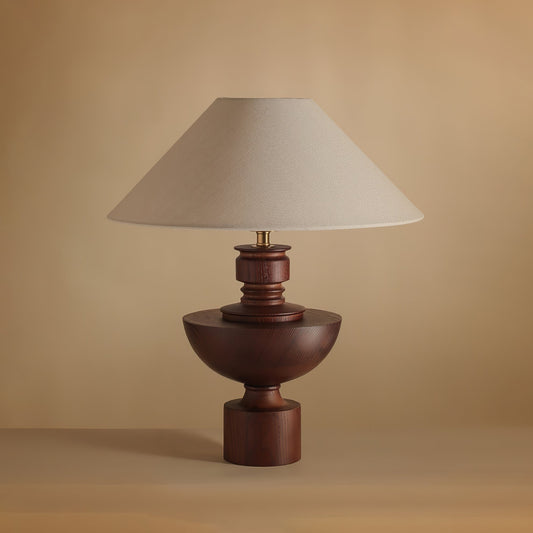 Helios Wooden Vase Table Lamp