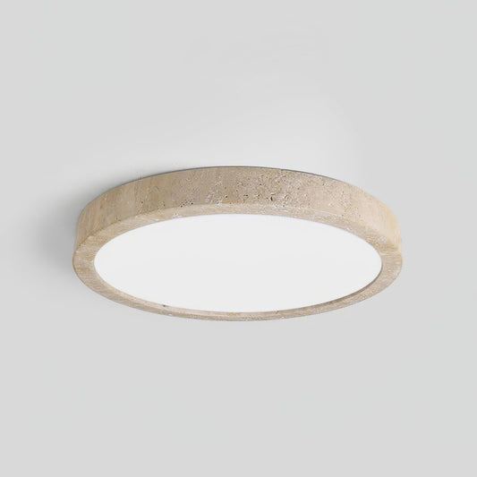 Horizon Travertine Flush Ceiling Light