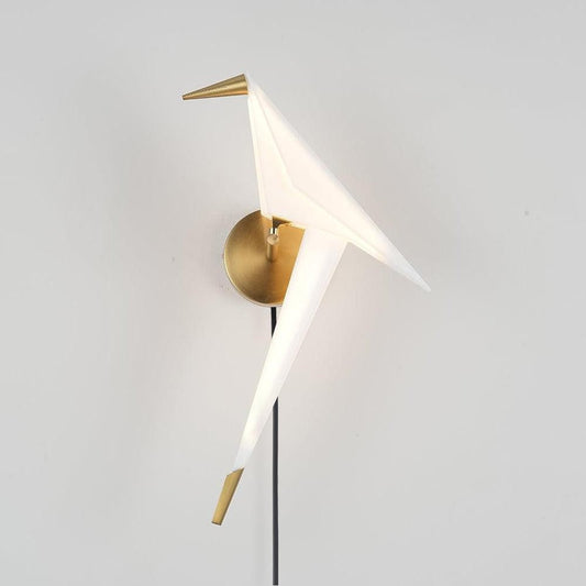 Paper Crane Plug-In Wall Lamp