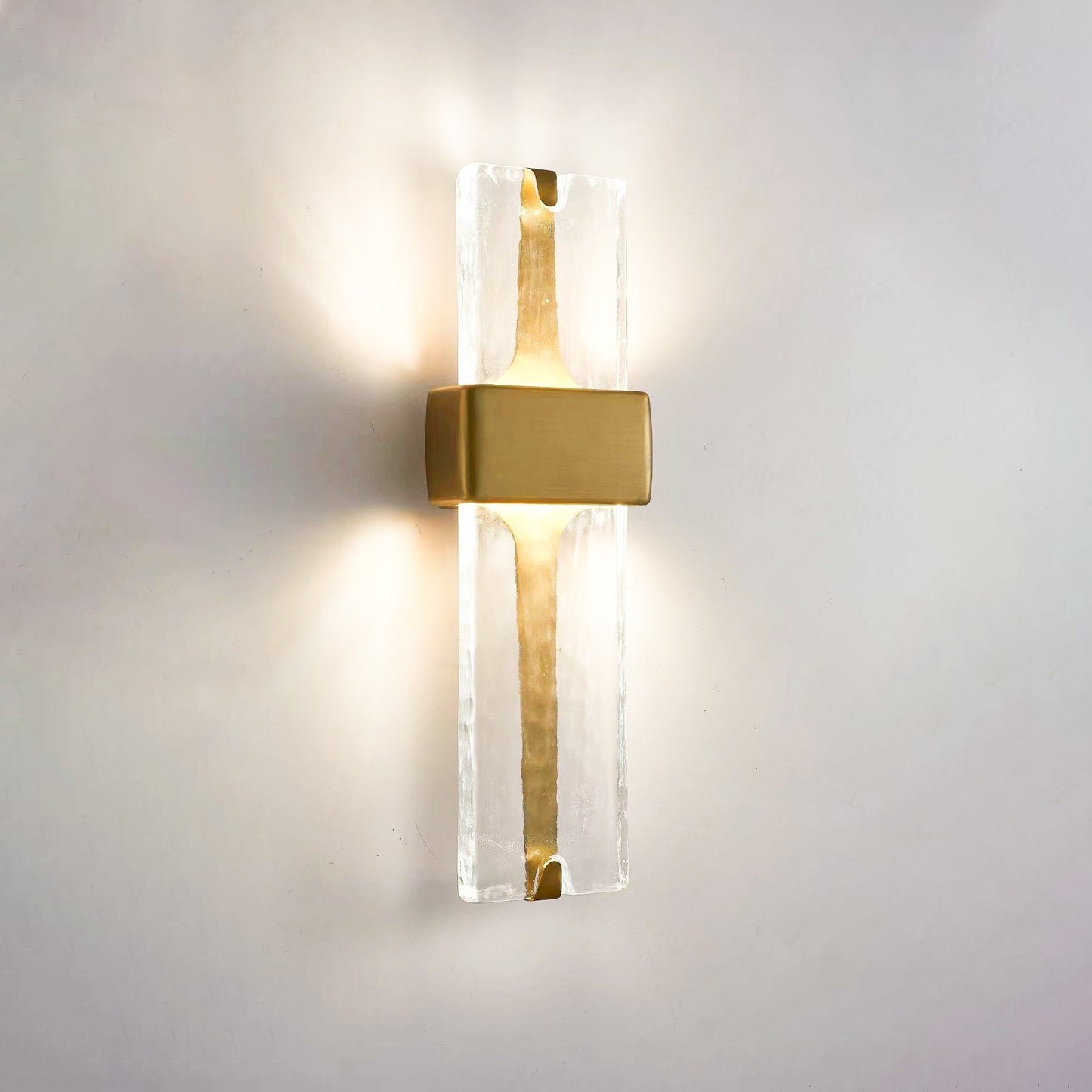 Sculpted Glass Torch Wall Light