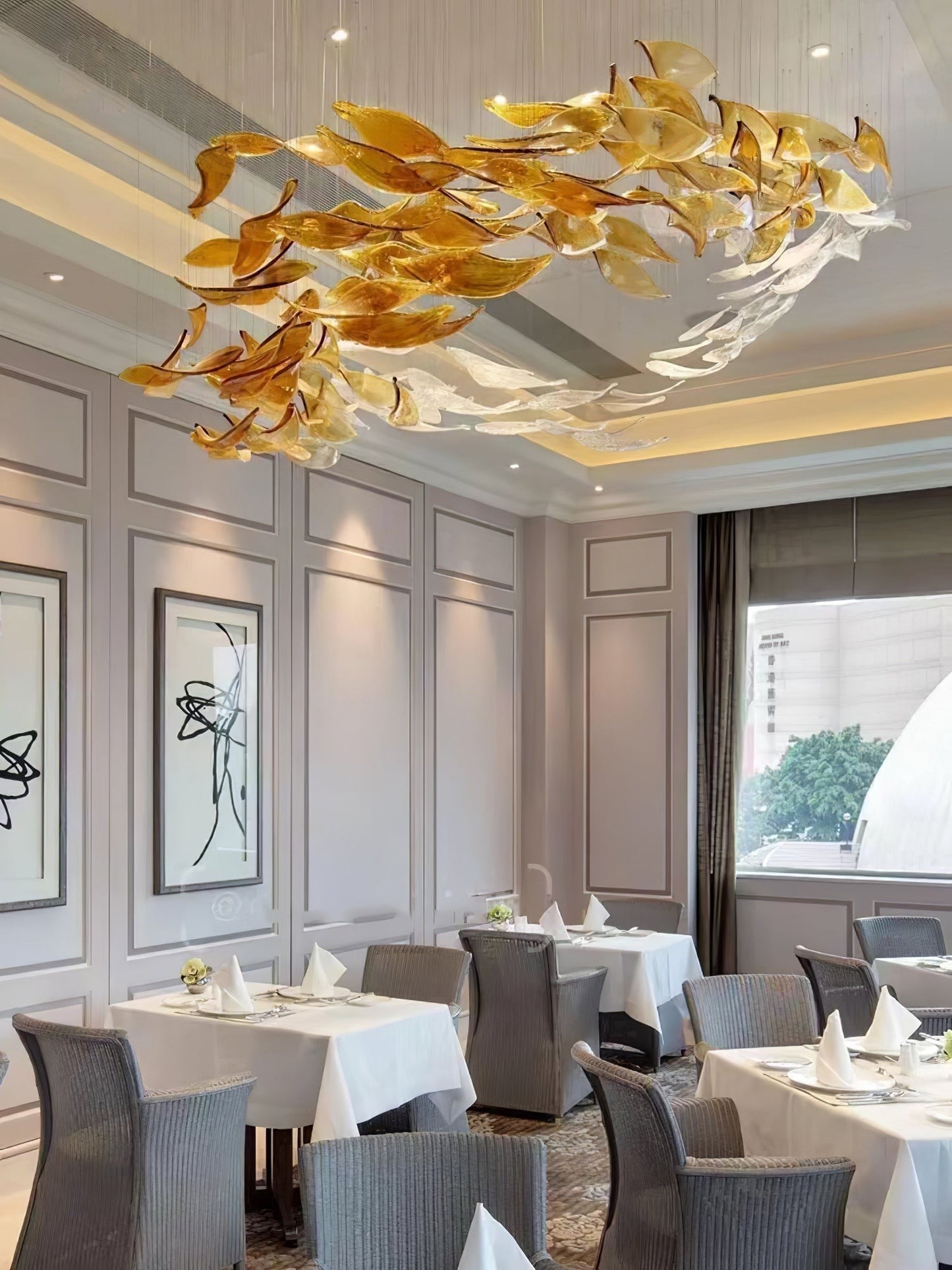 Swaying Leaves Custom Chandelier