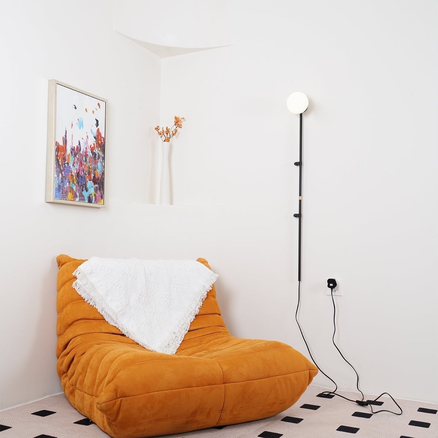 Adjustable Plug-In Wall Stem Lamp