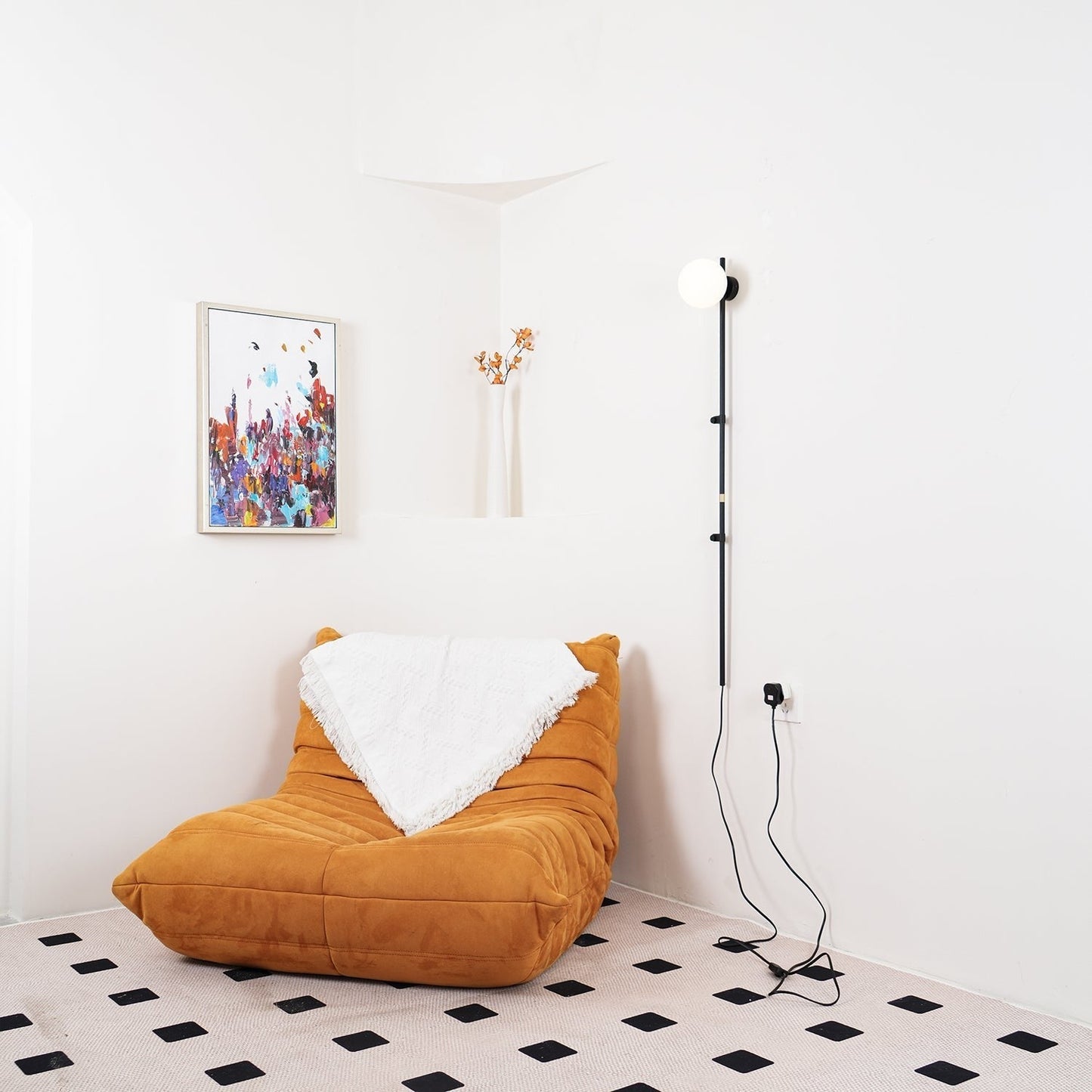 Adjustable Plug-In Wall Stem Lamp