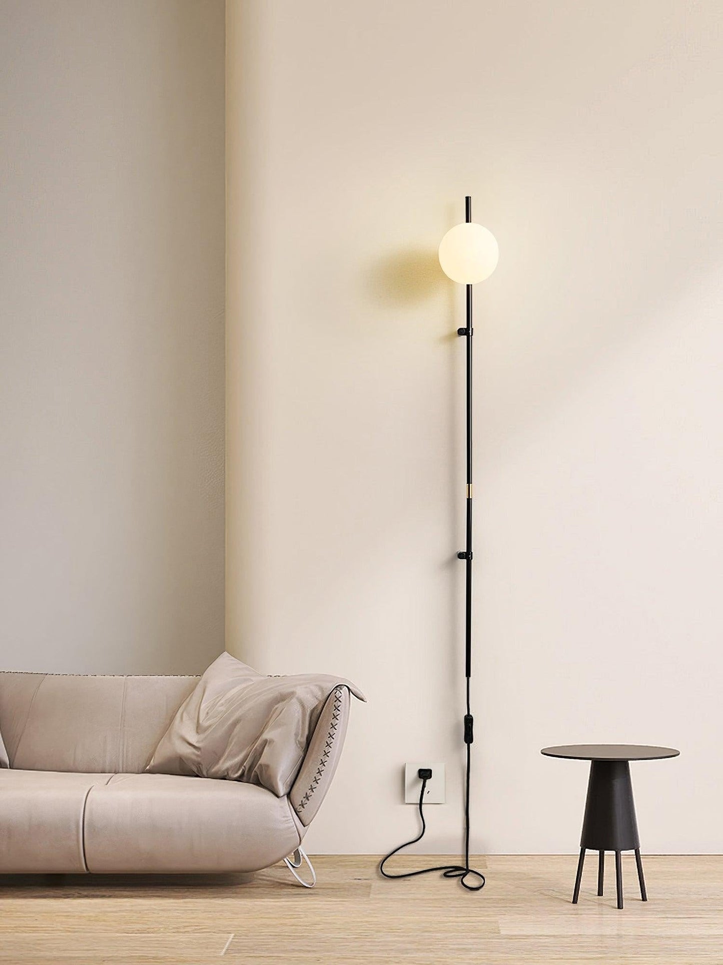 Adjustable Plug-In Wall Stem Lamp