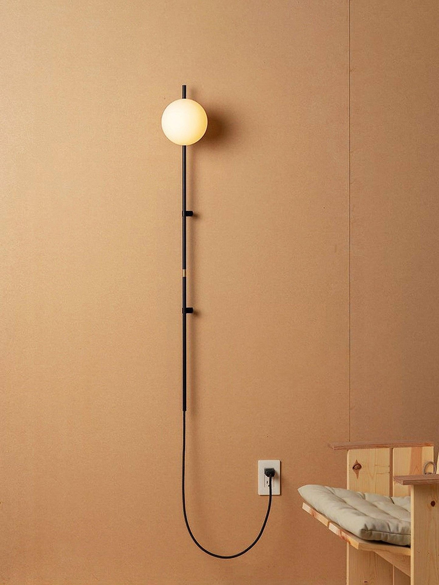 Adjustable Plug-In Wall Stem Lamp