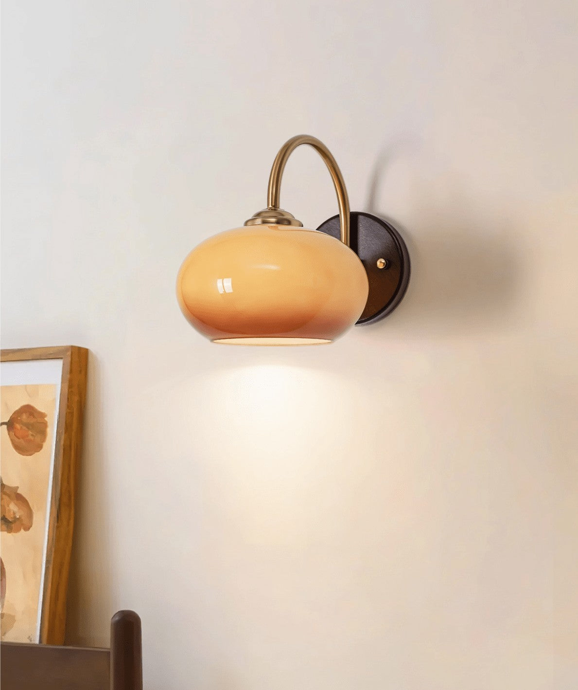 Amber Dome Wall Light