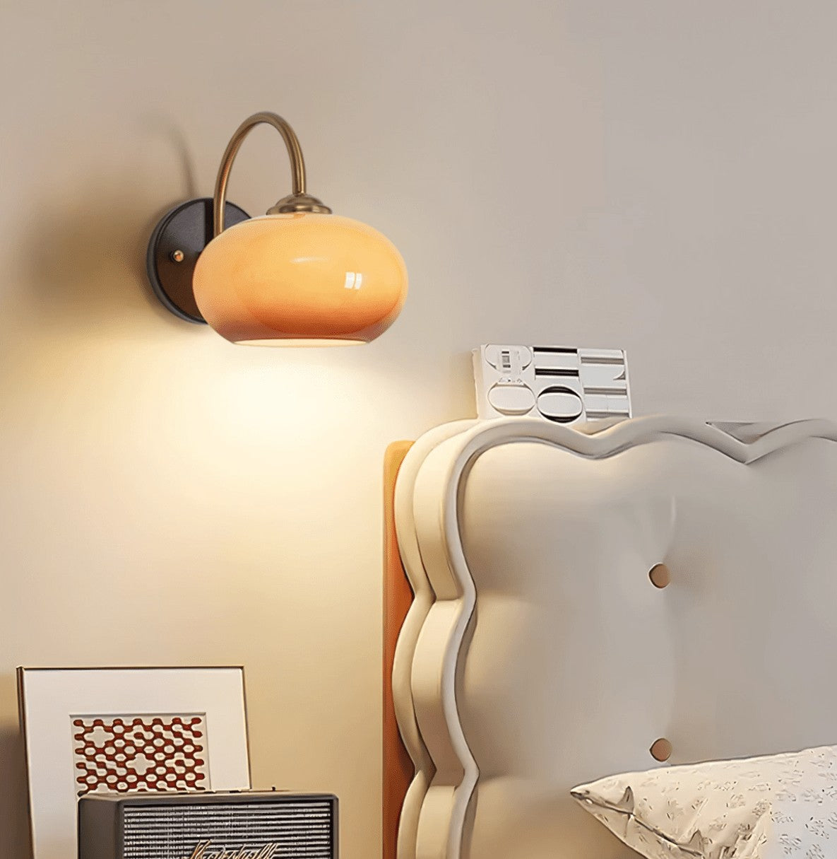Amber Dome Wall Light