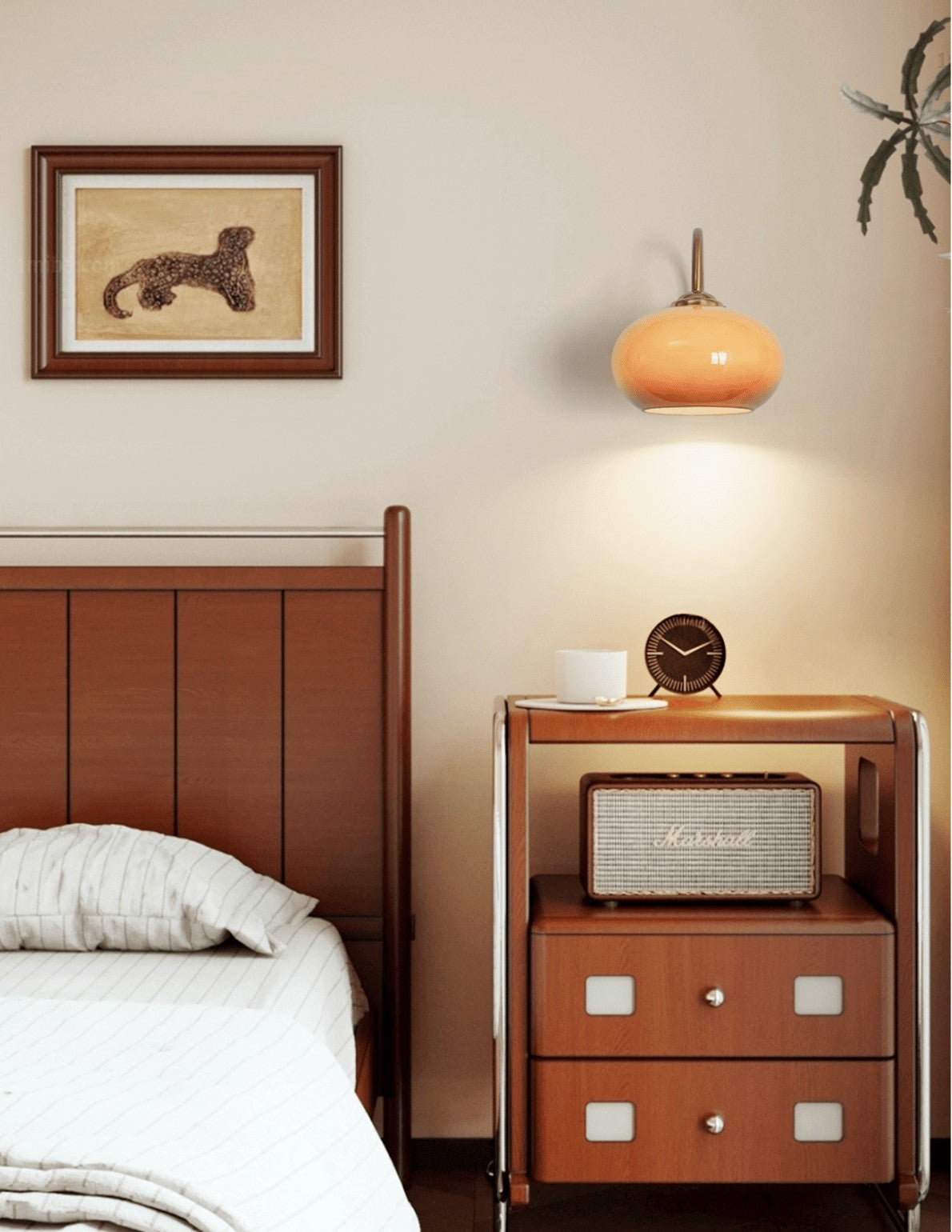 Amber Dome Wall Light