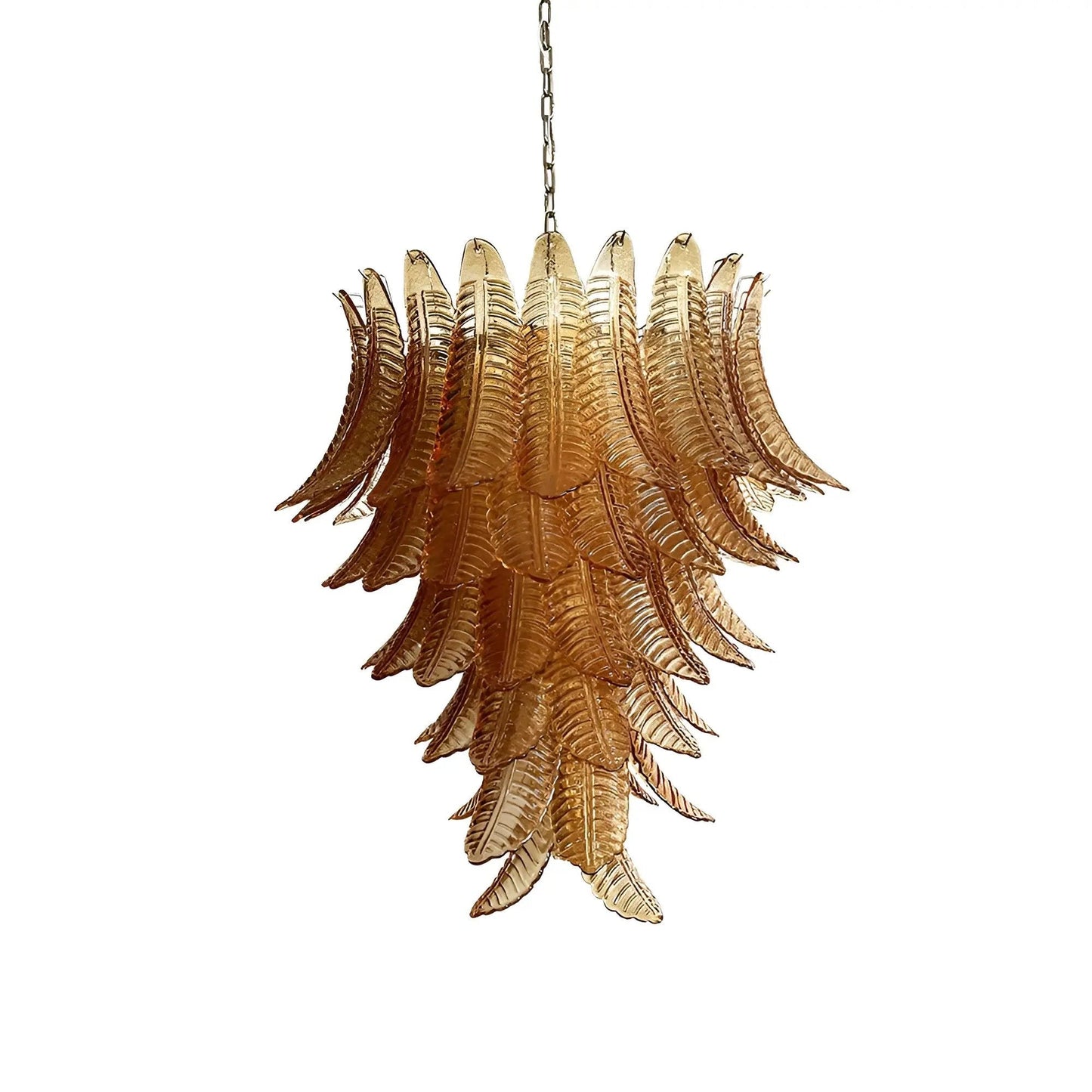 Amber Leaf Cascade Chandelier