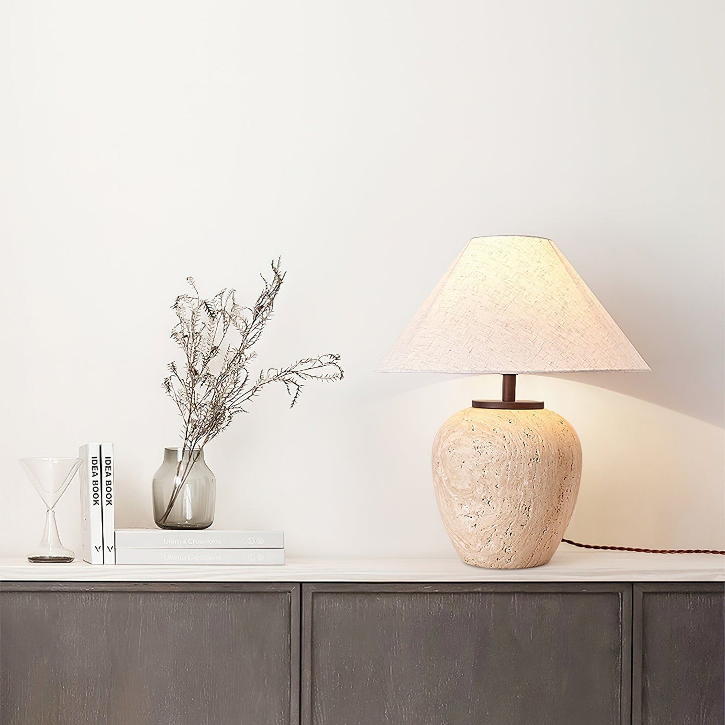 Aoji Travertine Table Lamp
