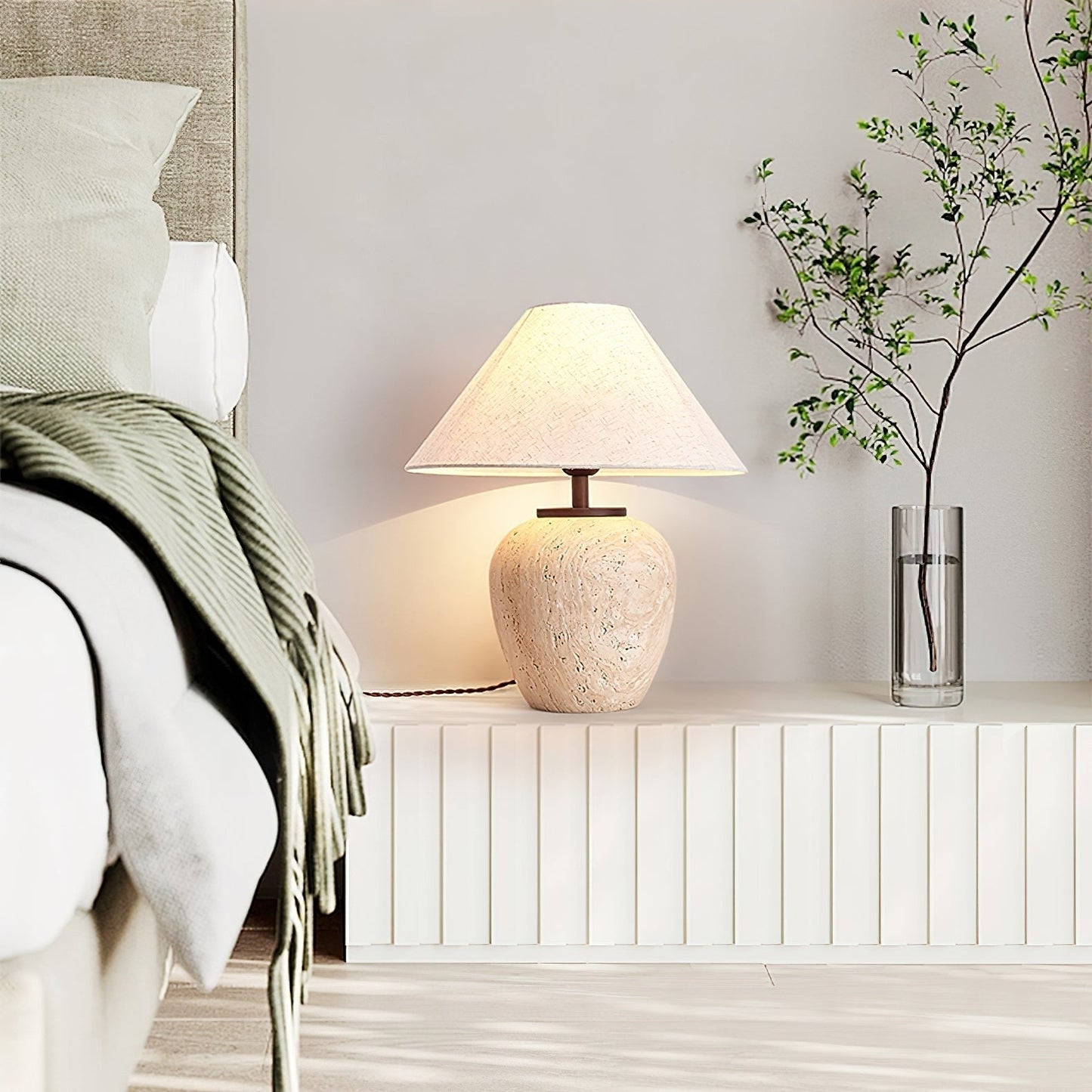 Aoji Travertine Table Lamp