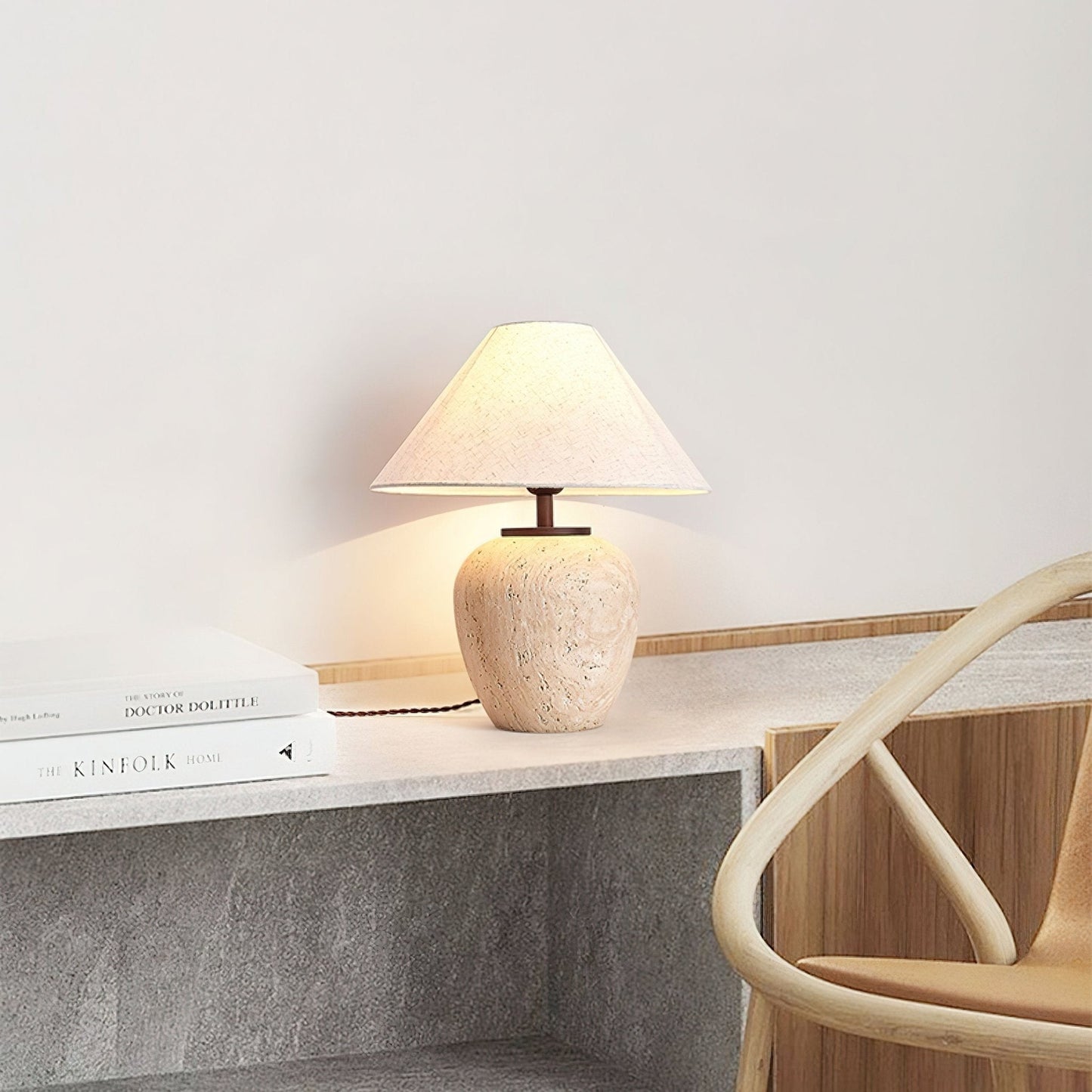 Aoji Travertine Table Lamp