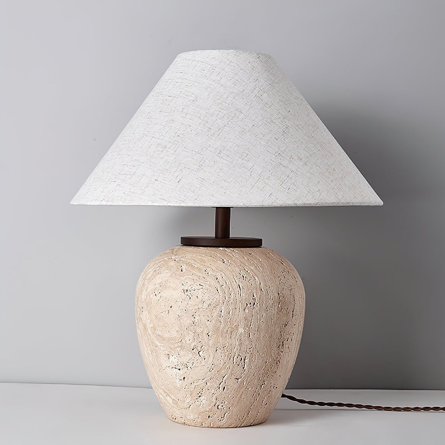 Aoji Travertine Table Lamp