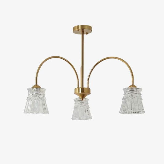 Frosted Crystal Cascade Chandelier
