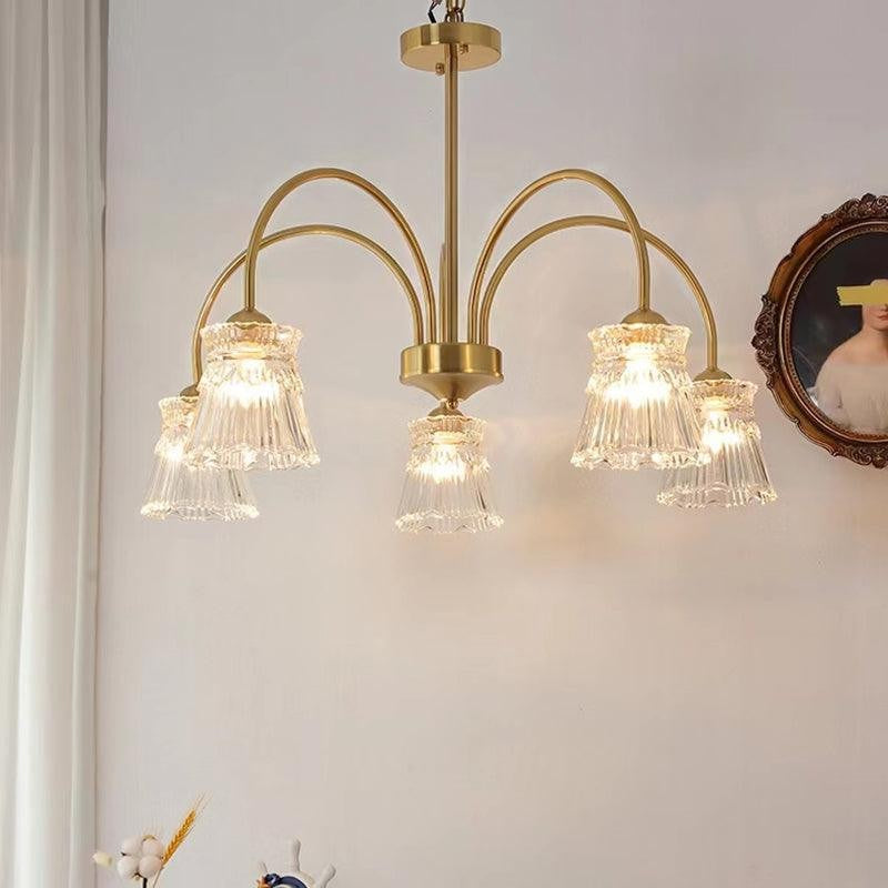 Frosted Crystal Cascade Chandelier