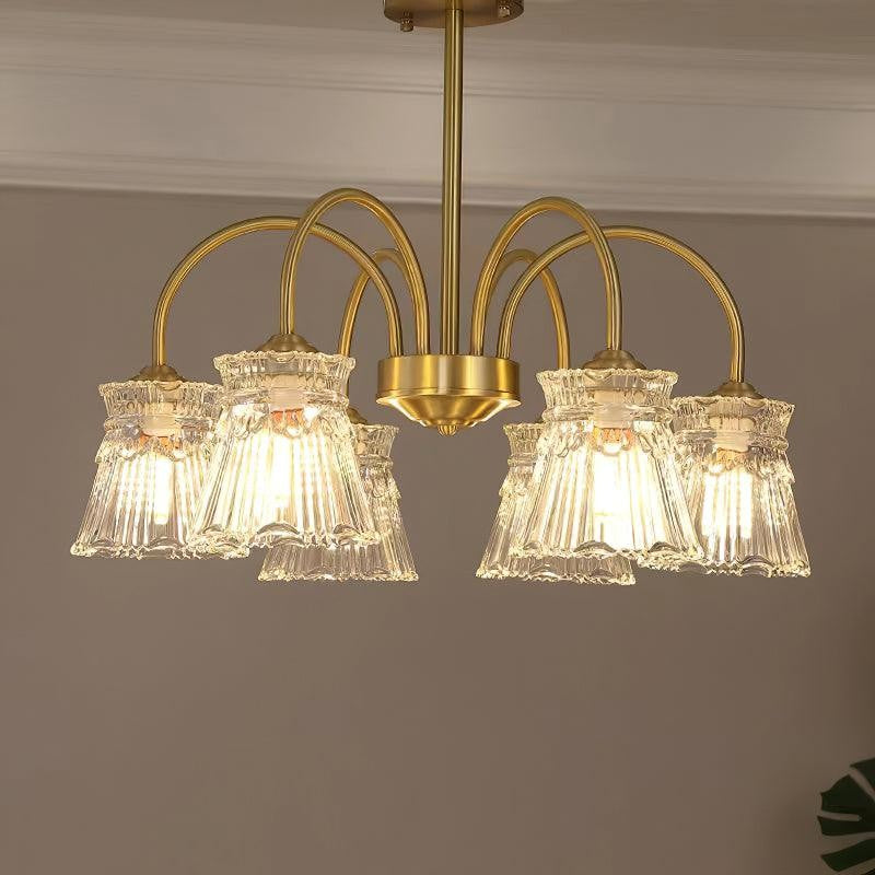 Frosted Crystal Cascade Chandelier