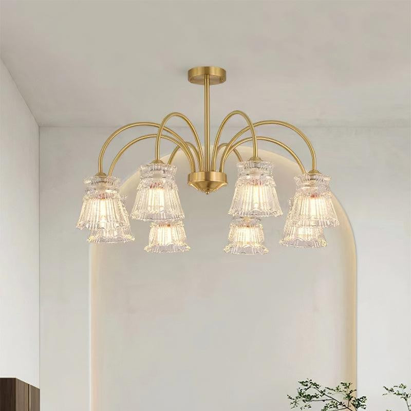 Frosted Crystal Cascade Chandelier