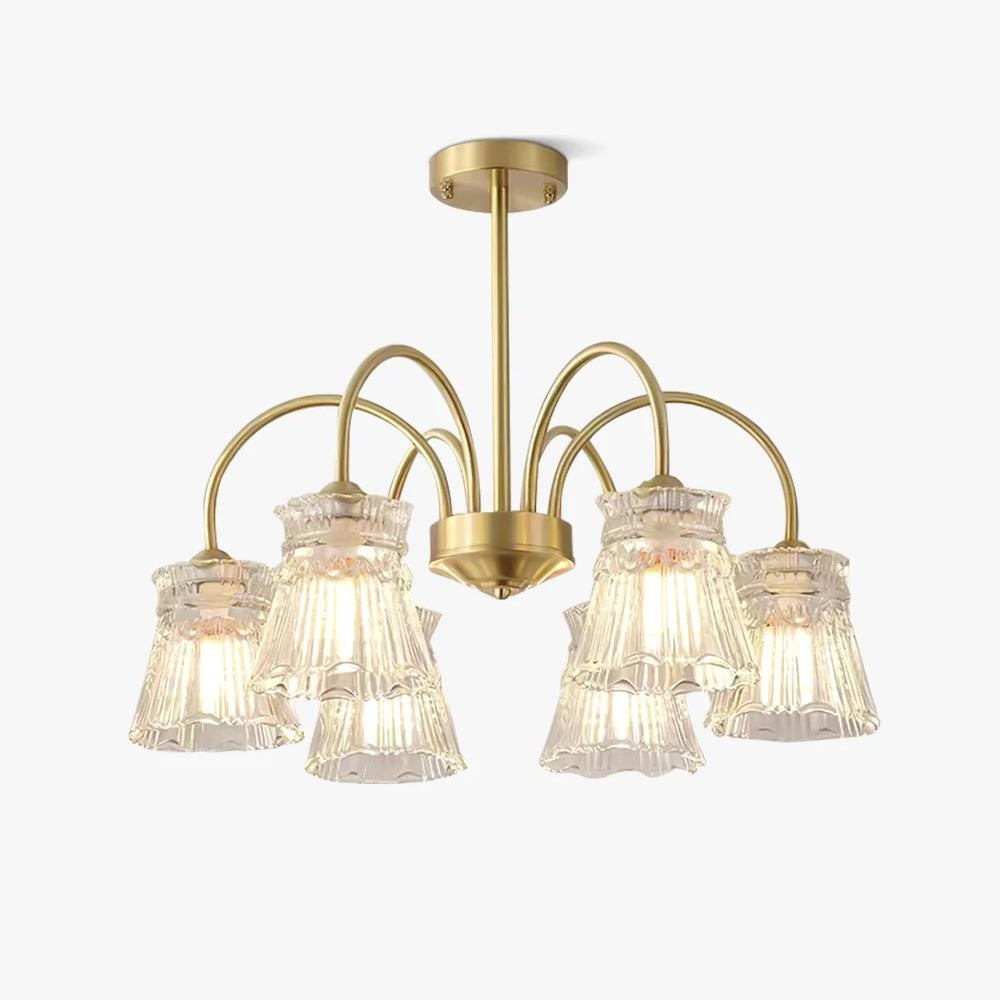 Frosted Crystal Cascade Chandelier
