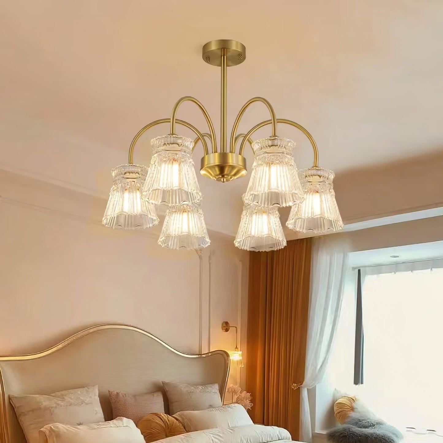 Frosted Crystal Cascade Chandelier