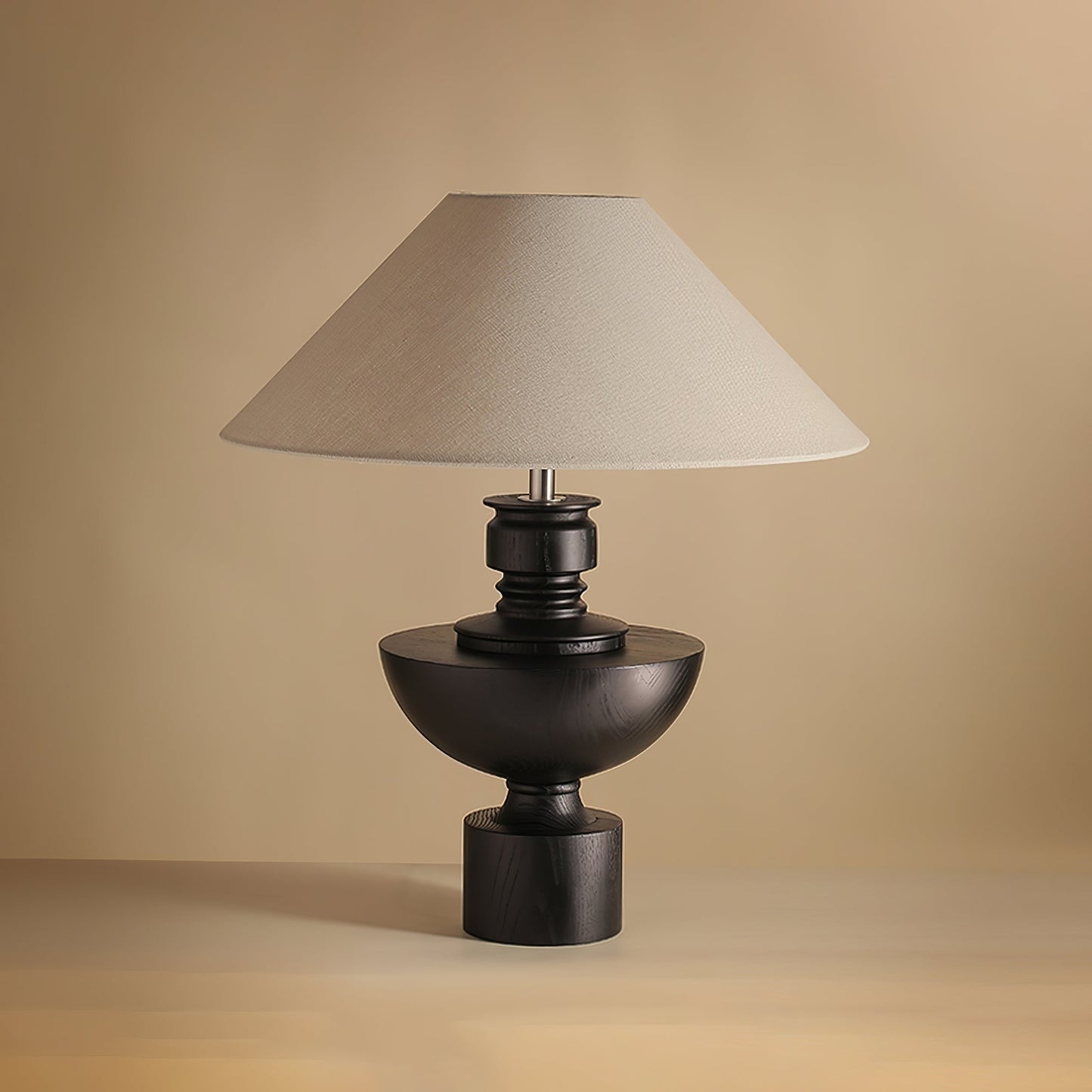 Helios Wooden Vase Table Lamp