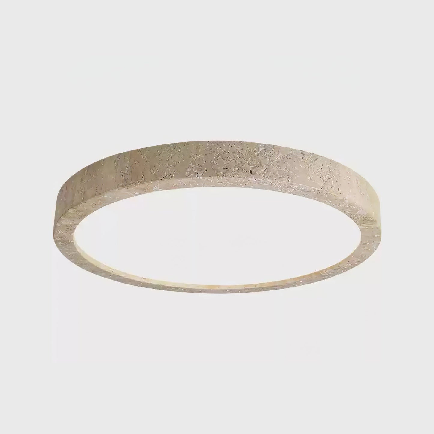 Horizon Travertine Flush Ceiling Light