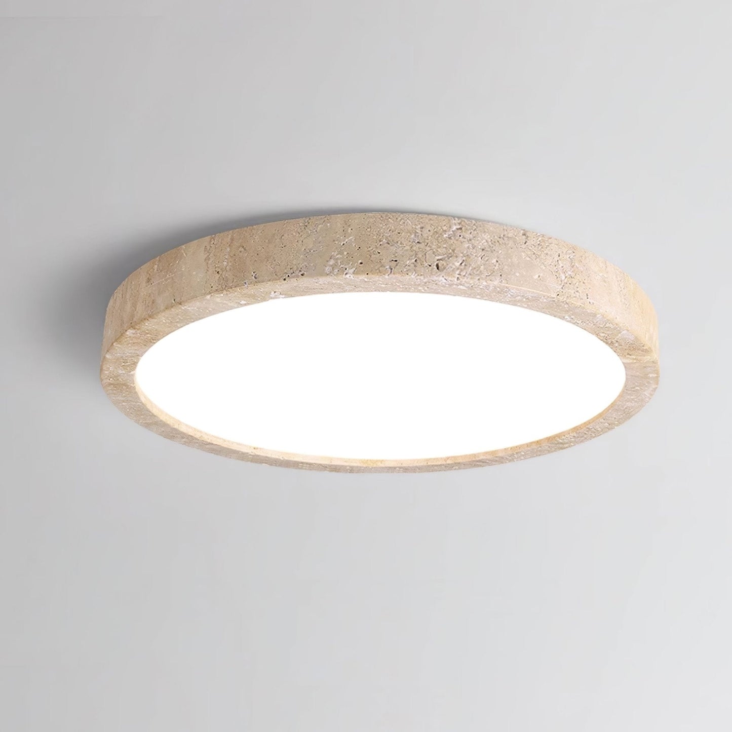 Horizon Travertine Flush Ceiling Light