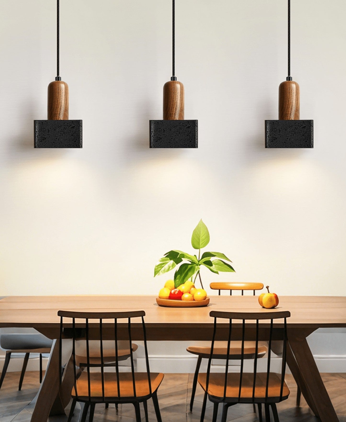 Lava Stone Cube Pendant Light