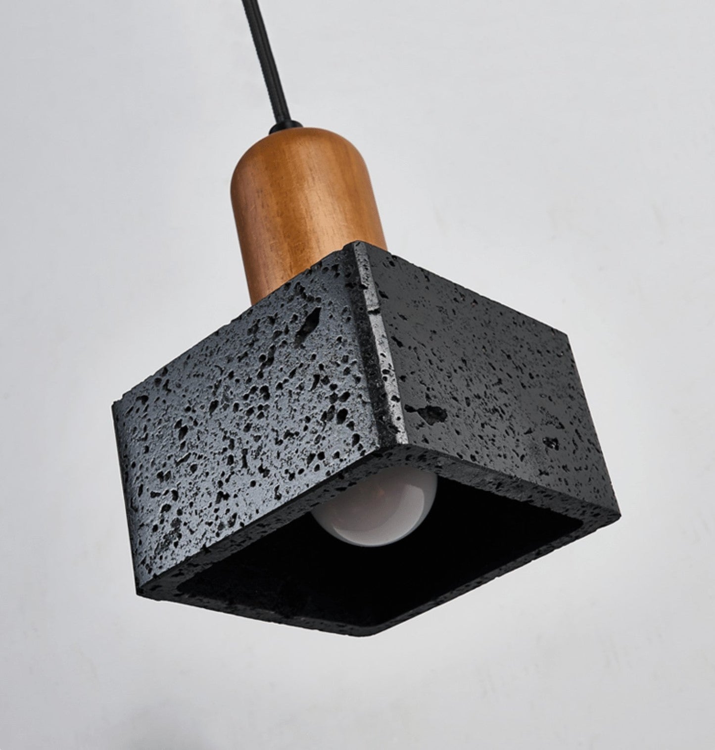 Lava Stone Cube Pendant Light