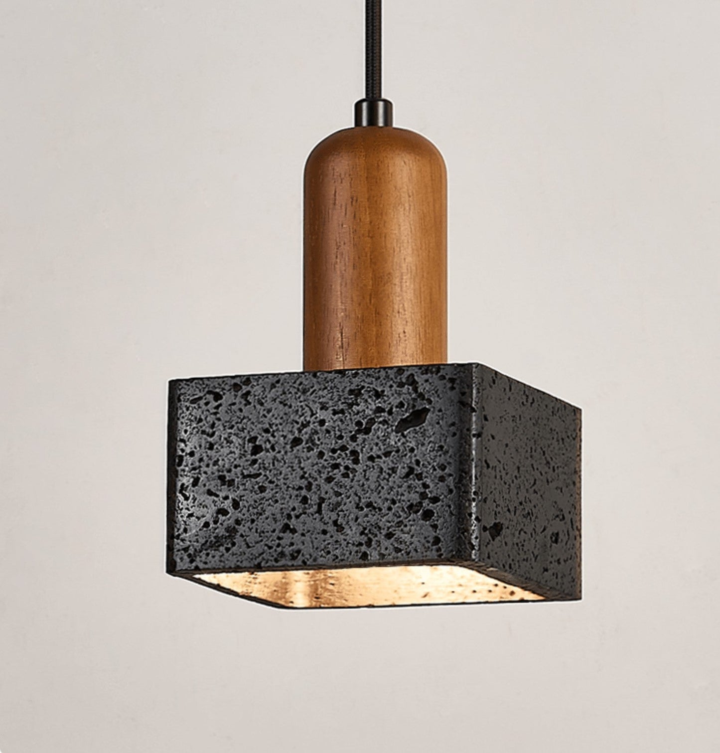Lava Stone Cube Pendant Light