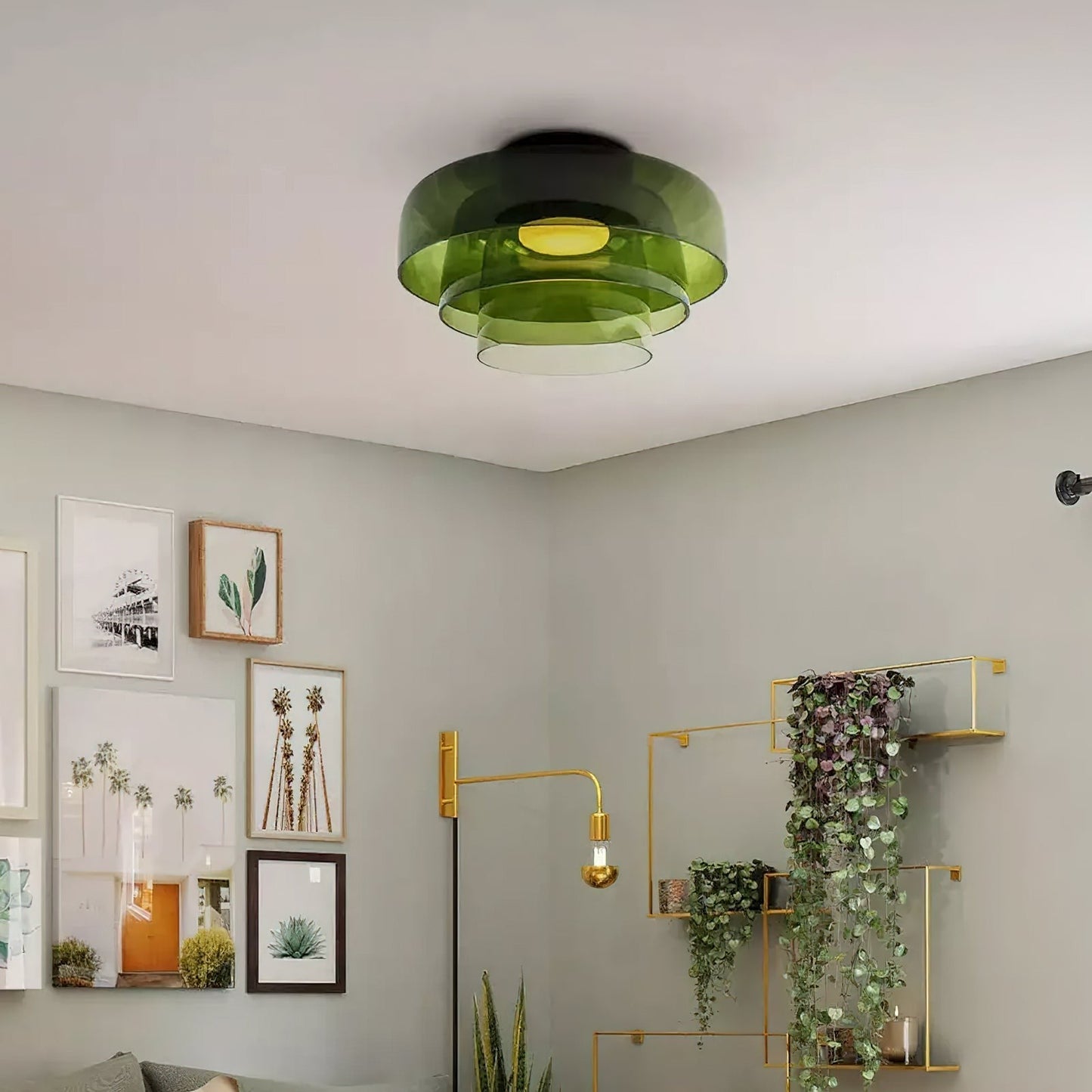 Layered Glass Ceiling Light