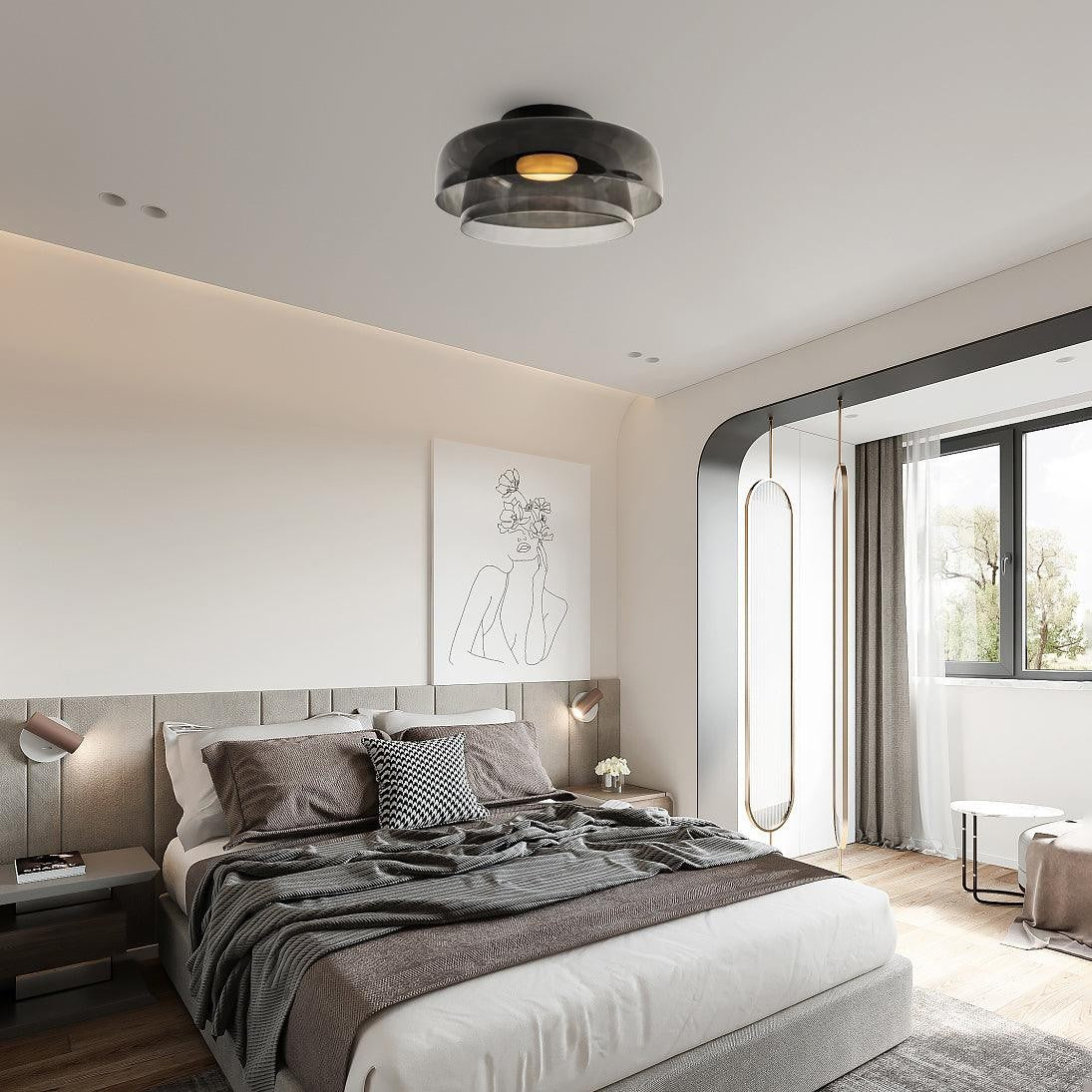 Layered Glass Ceiling Light
