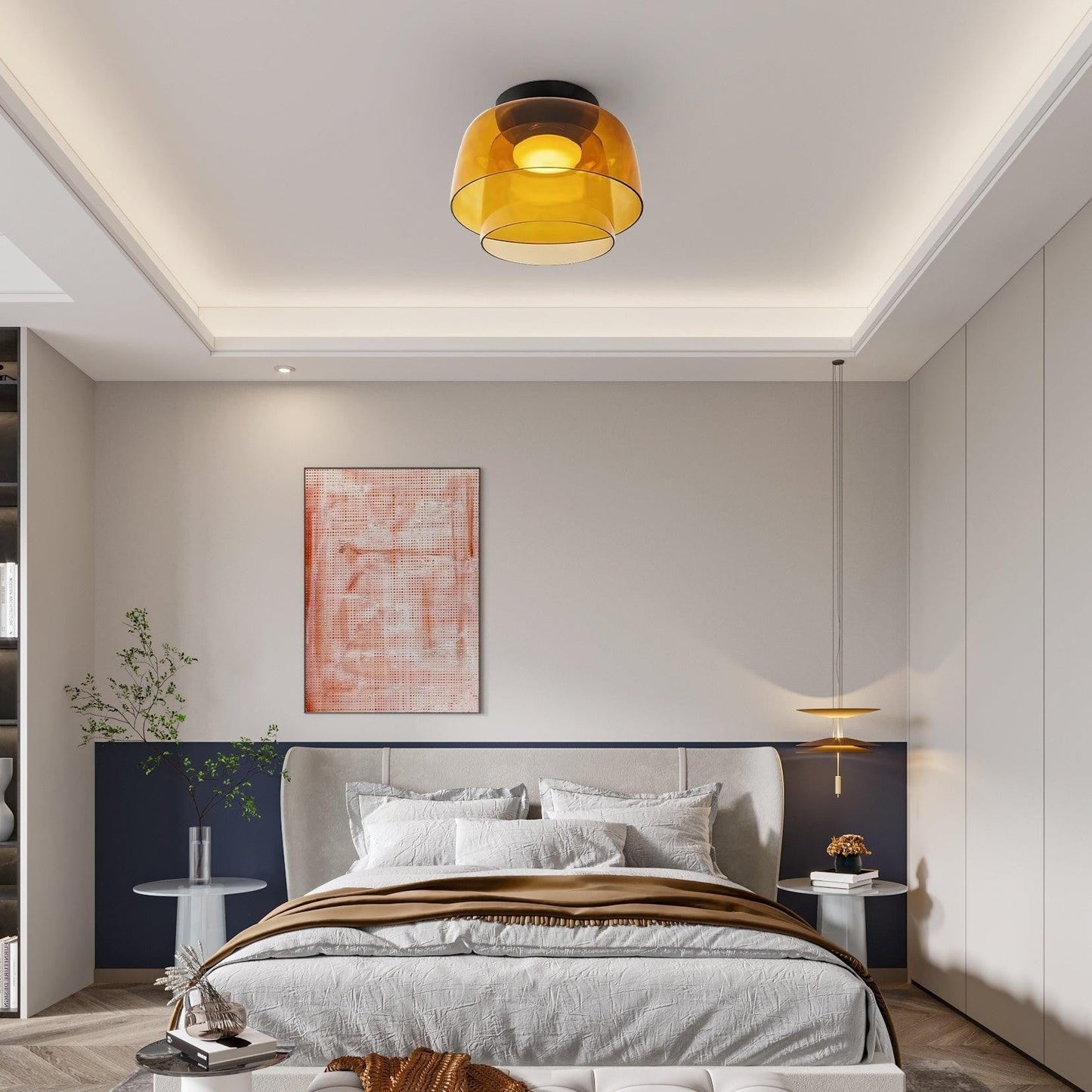 Layered Glass Ceiling Light