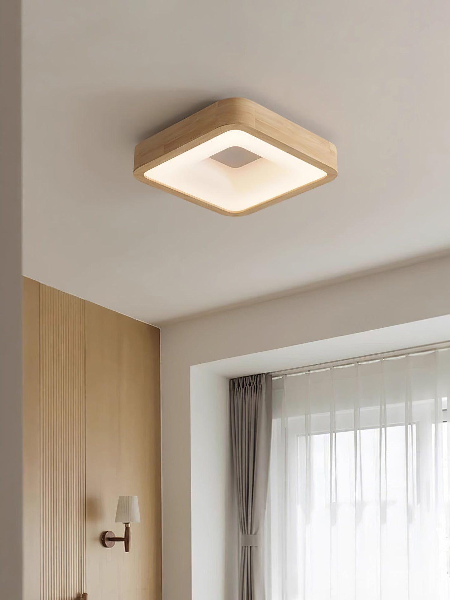Ligna Square Flush Ceiling Light