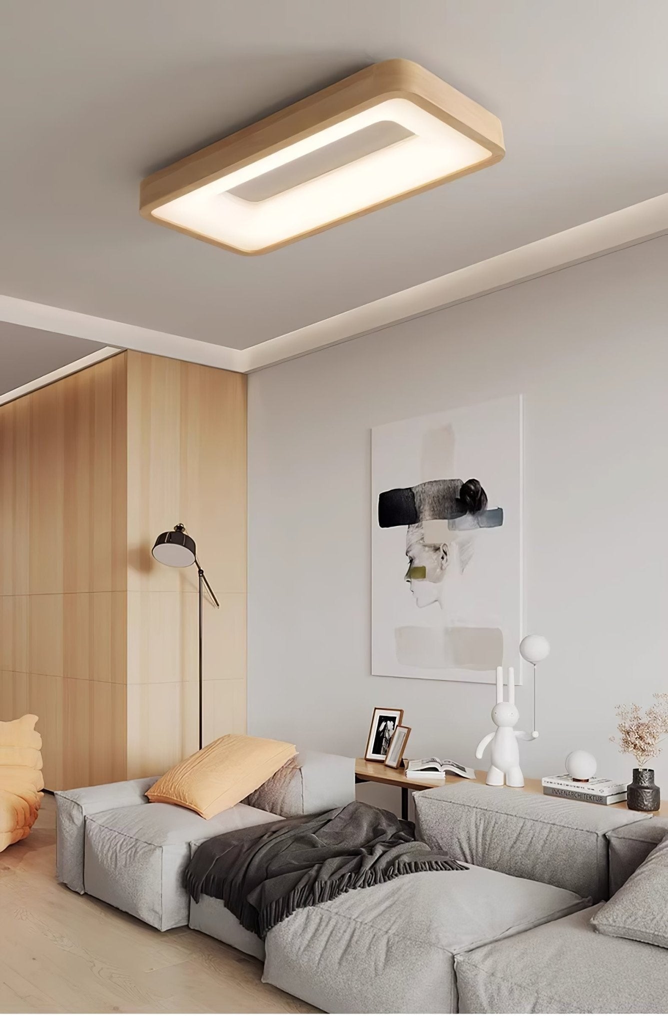 Ligna Square Flush Ceiling Light