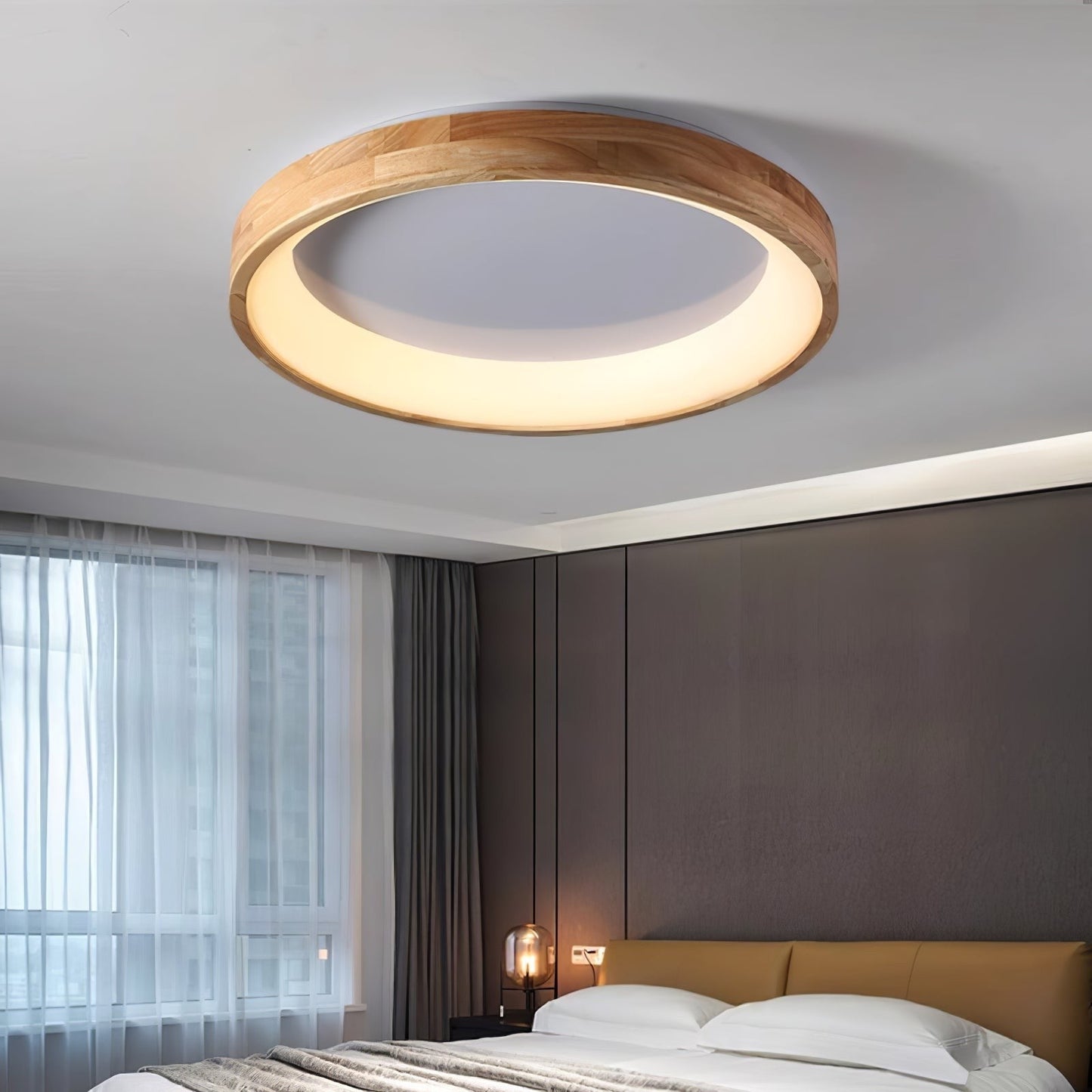 Ligna Square Flush Ceiling Light