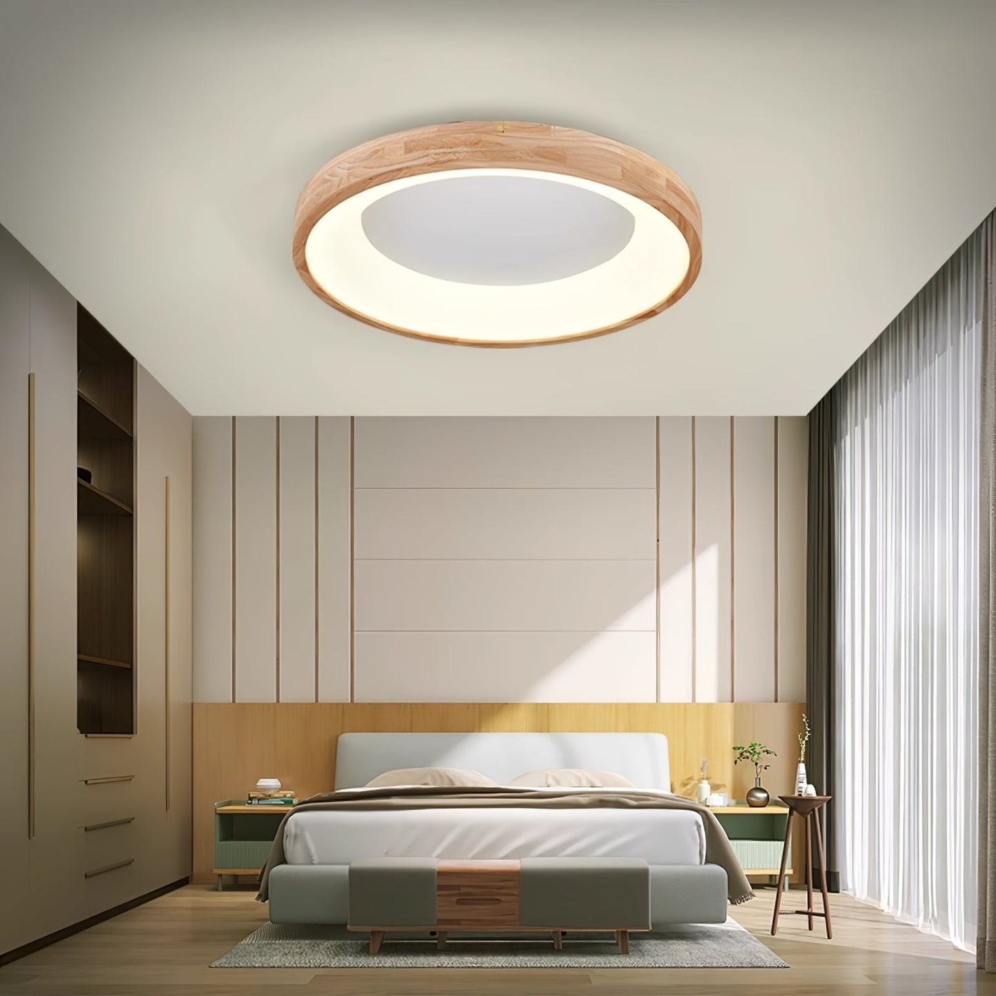 Ligna Square Flush Ceiling Light