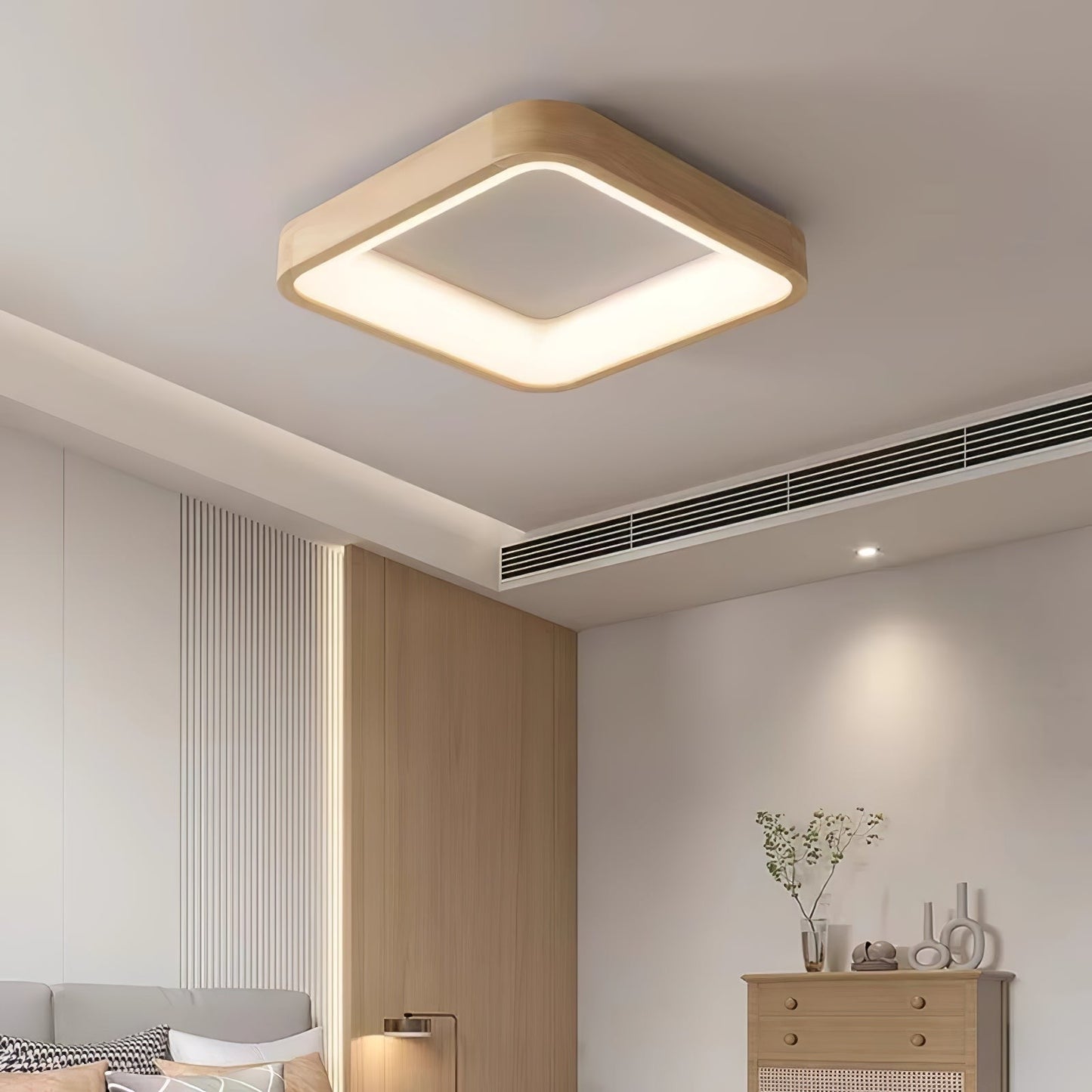 Ligna Square Flush Ceiling Light