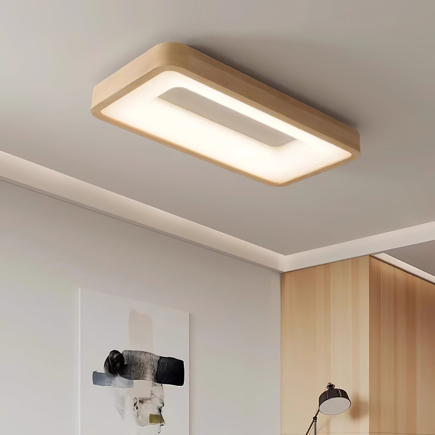 Ligna Square Flush Ceiling Light