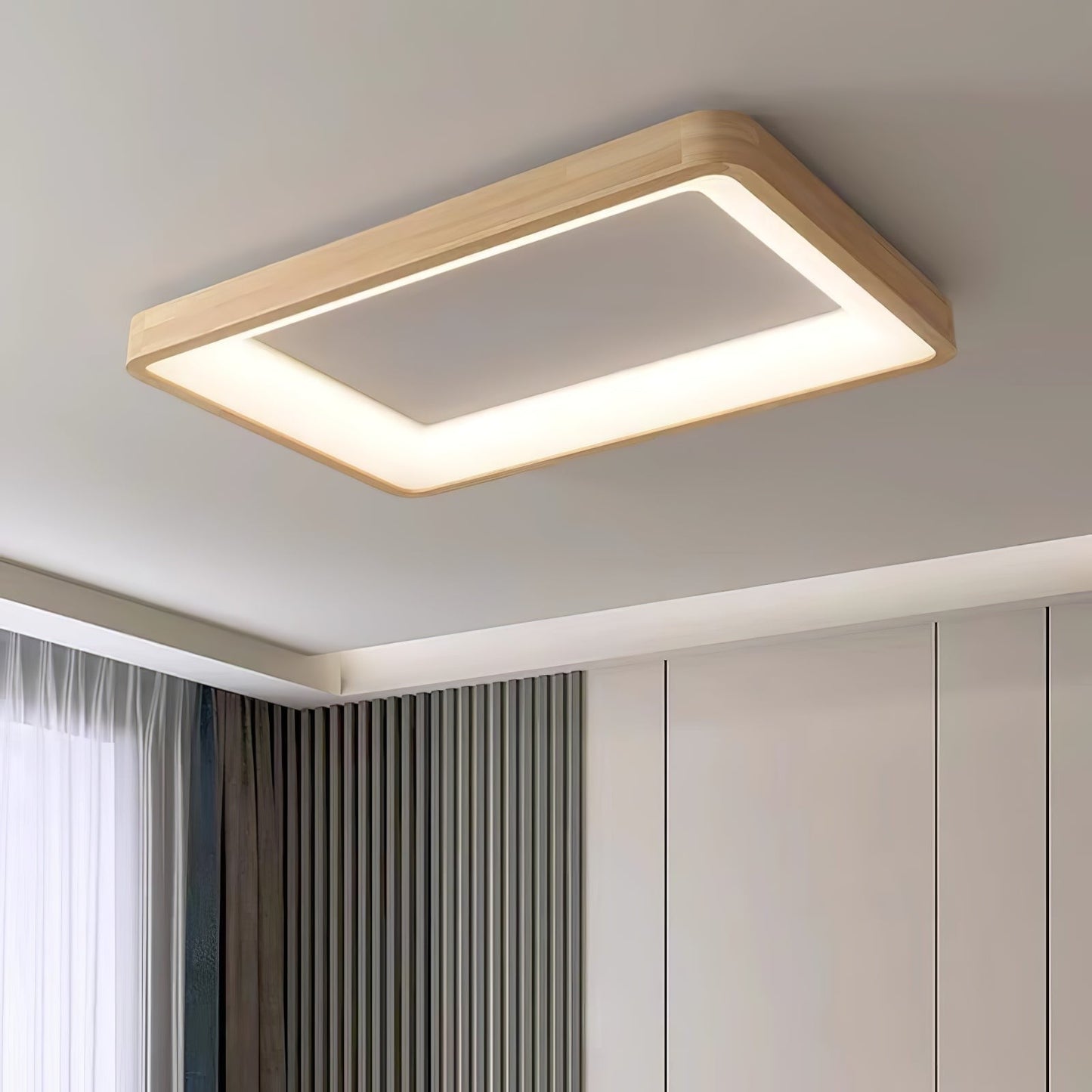 Ligna Square Flush Ceiling Light