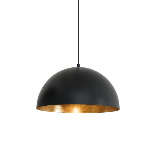 Modern Dome Pendant with Gold Interior