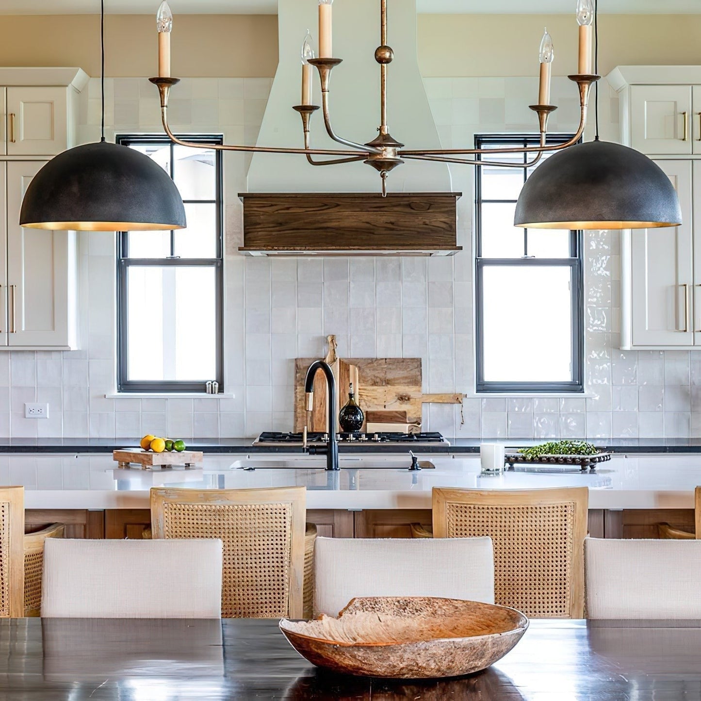 Modern Dome Pendant with Gold Interior