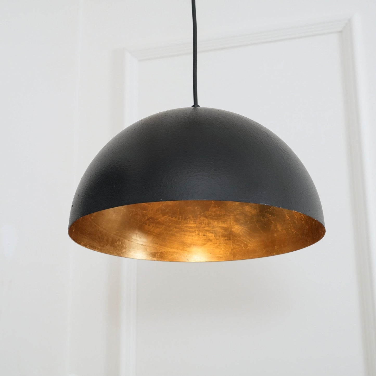 Modern Dome Pendant with Gold Interior