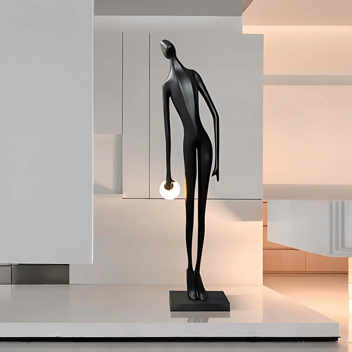 Noir Muse Sculptural Floor Lamp