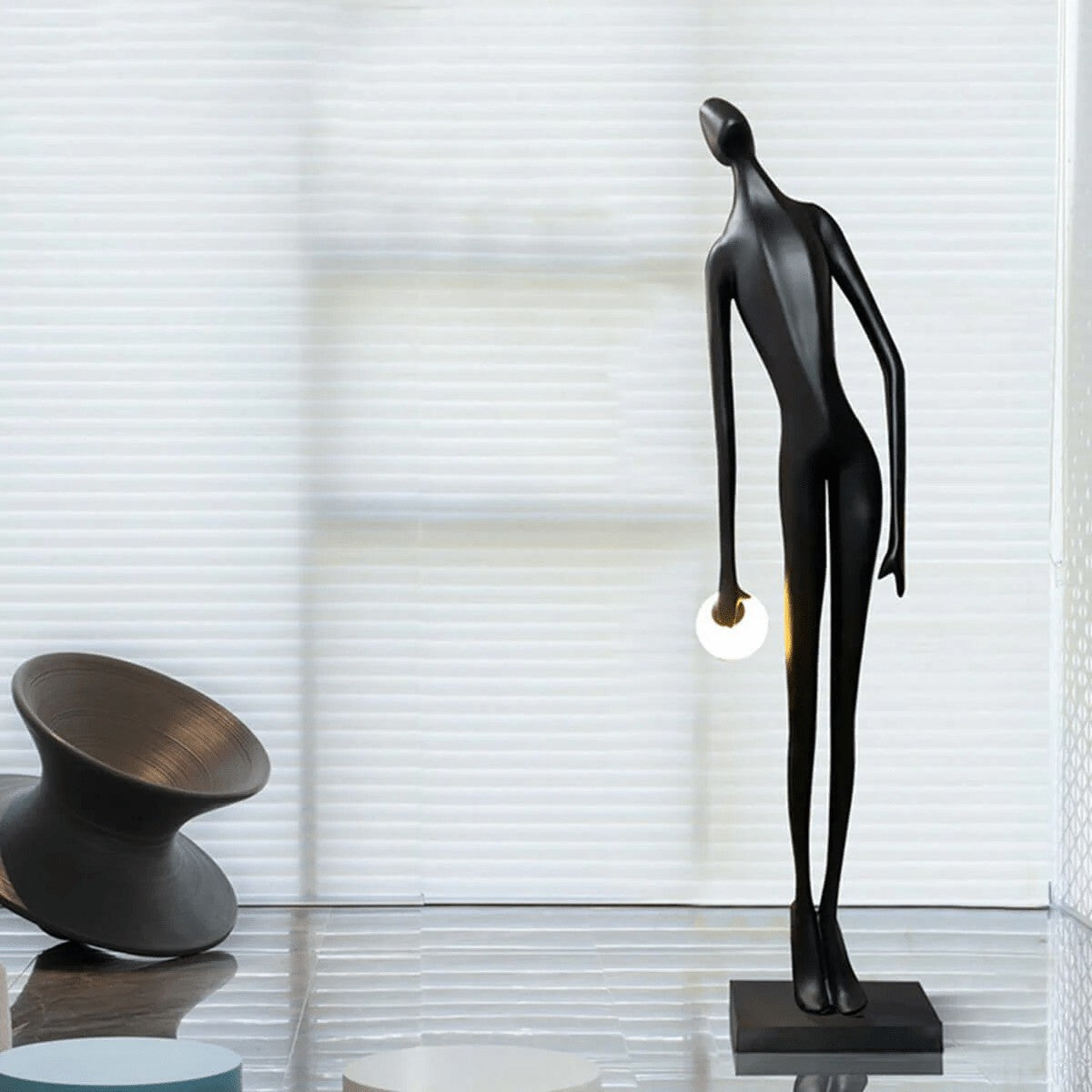 Noir Muse Sculptural Floor Lamp