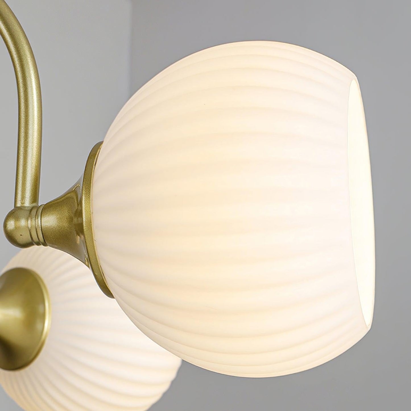 Ribbed Glass Sculptural Chandelier
