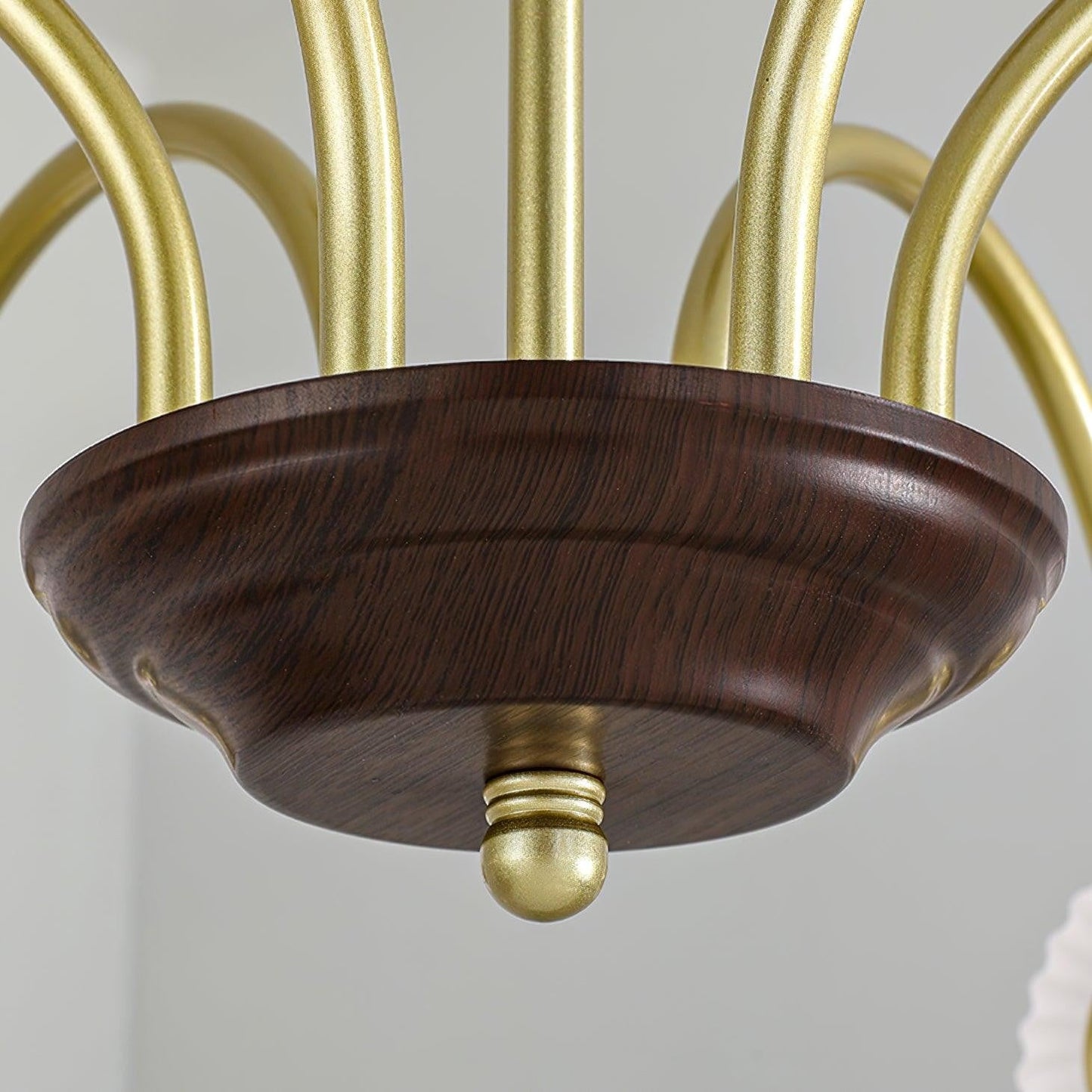 Ribbed Glass Sculptural Chandelier