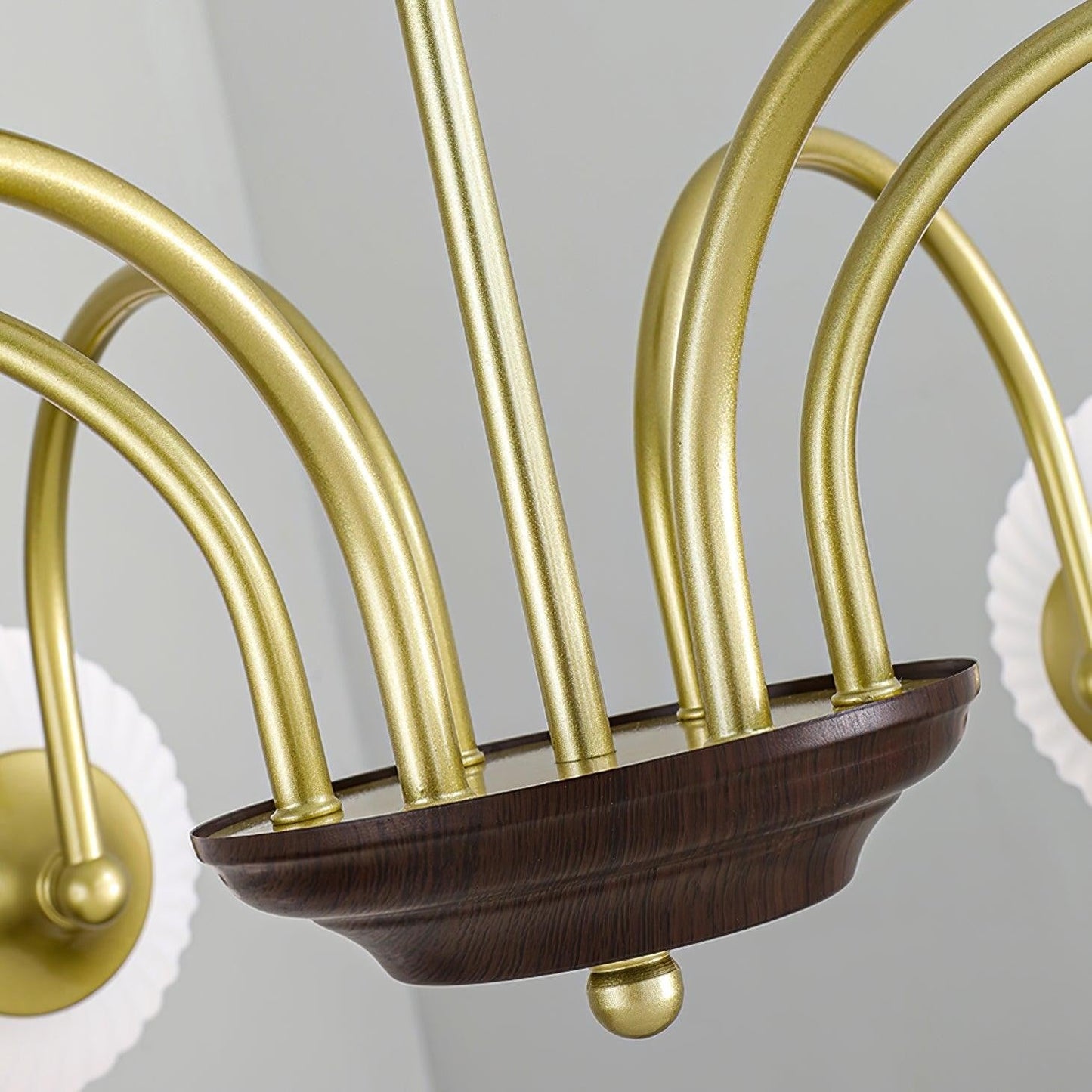 Ribbed Glass Sculptural Chandelier