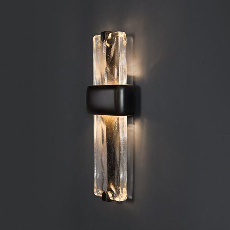 Sculpted Glass Torch Wall Light